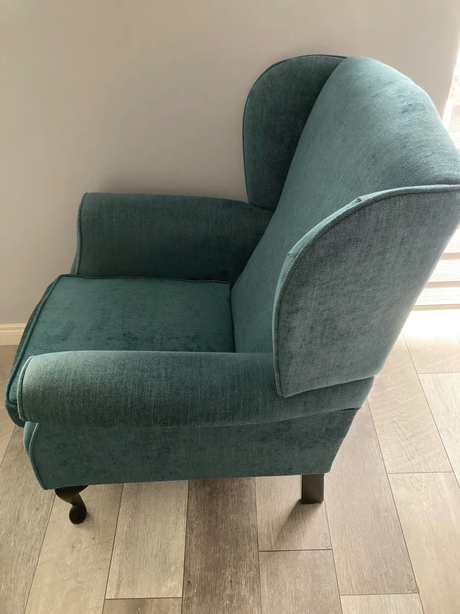 Queen Ann chair and footstool - Image 2