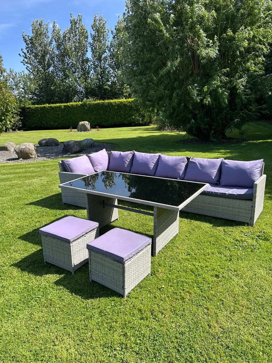 Grey Rattan furniture set - Image 1