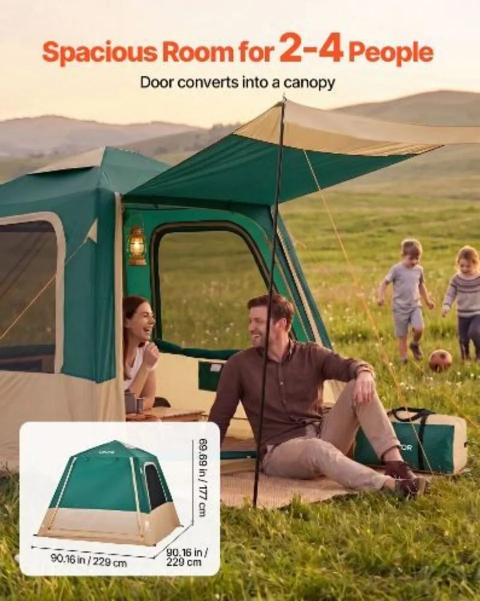 Camping Tent, 4 Person Inflatable Cabin - Image 3