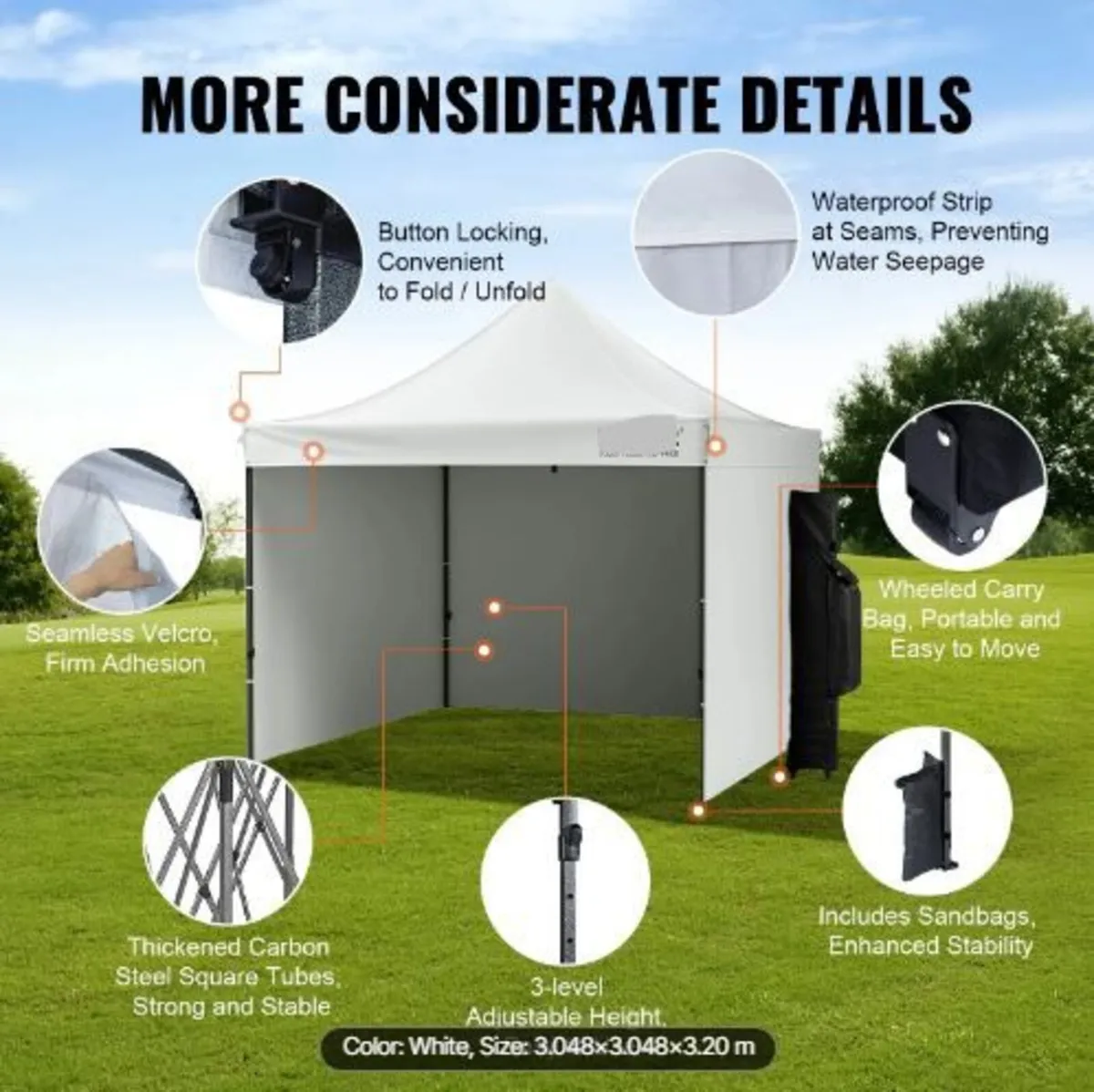 Pop Up Canopy Tent Outdoor Gazebo - Image 4