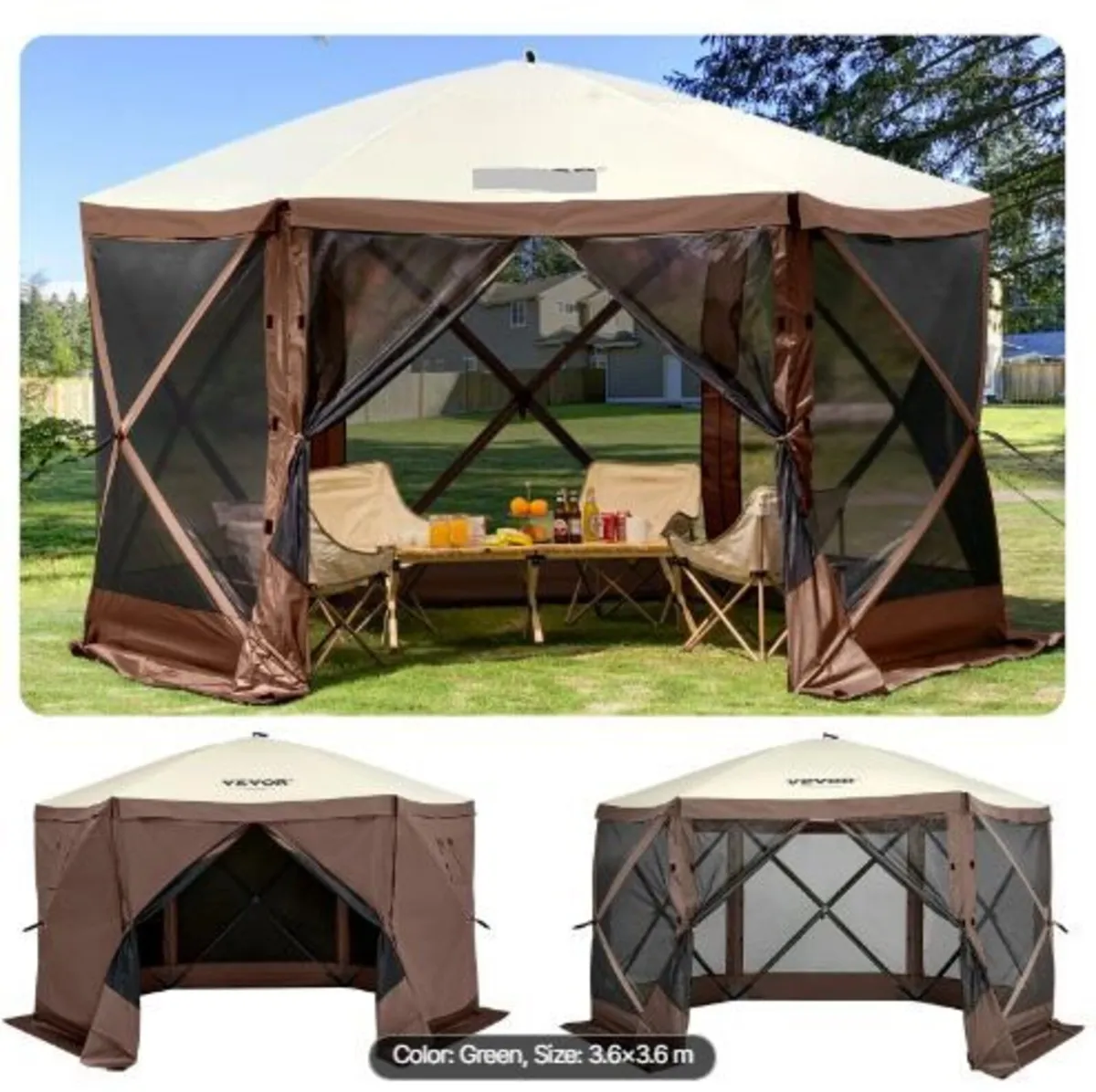 Gazebo Screen Tent, 12 x 12 ft - Image 3