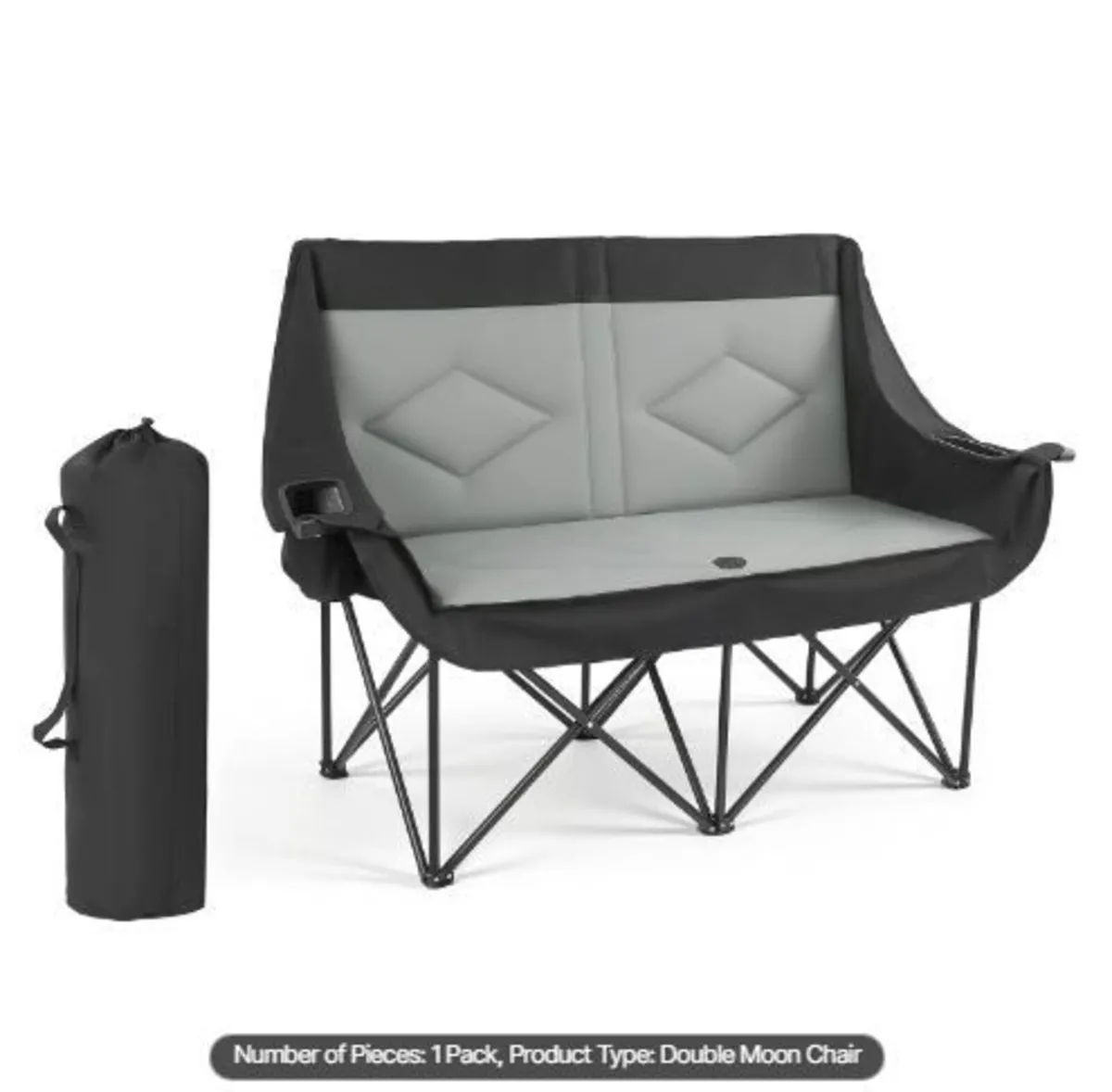 Double Camping Chair, Oversized Two Person - Image 1