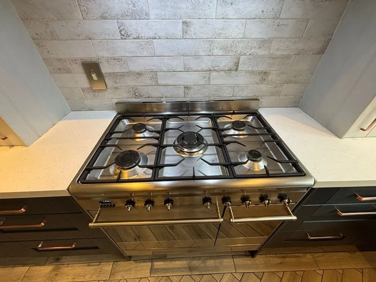 Smeg Concert 90cm Dual Fuel Range Cooker - Stainless Steel - Image 2