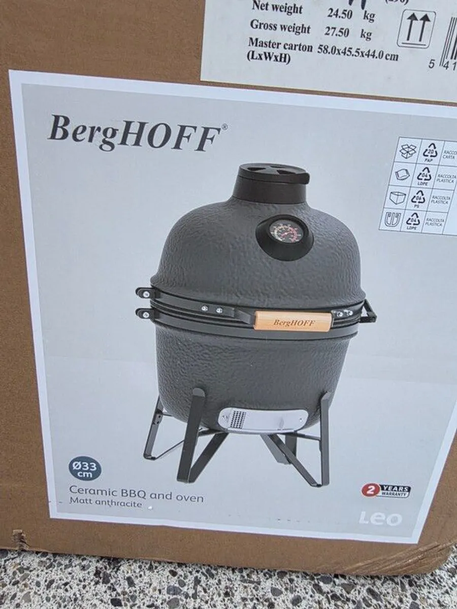 Berghoff Mini Ceramic BBQ Oven 13 Grey 2415703 - Image 1