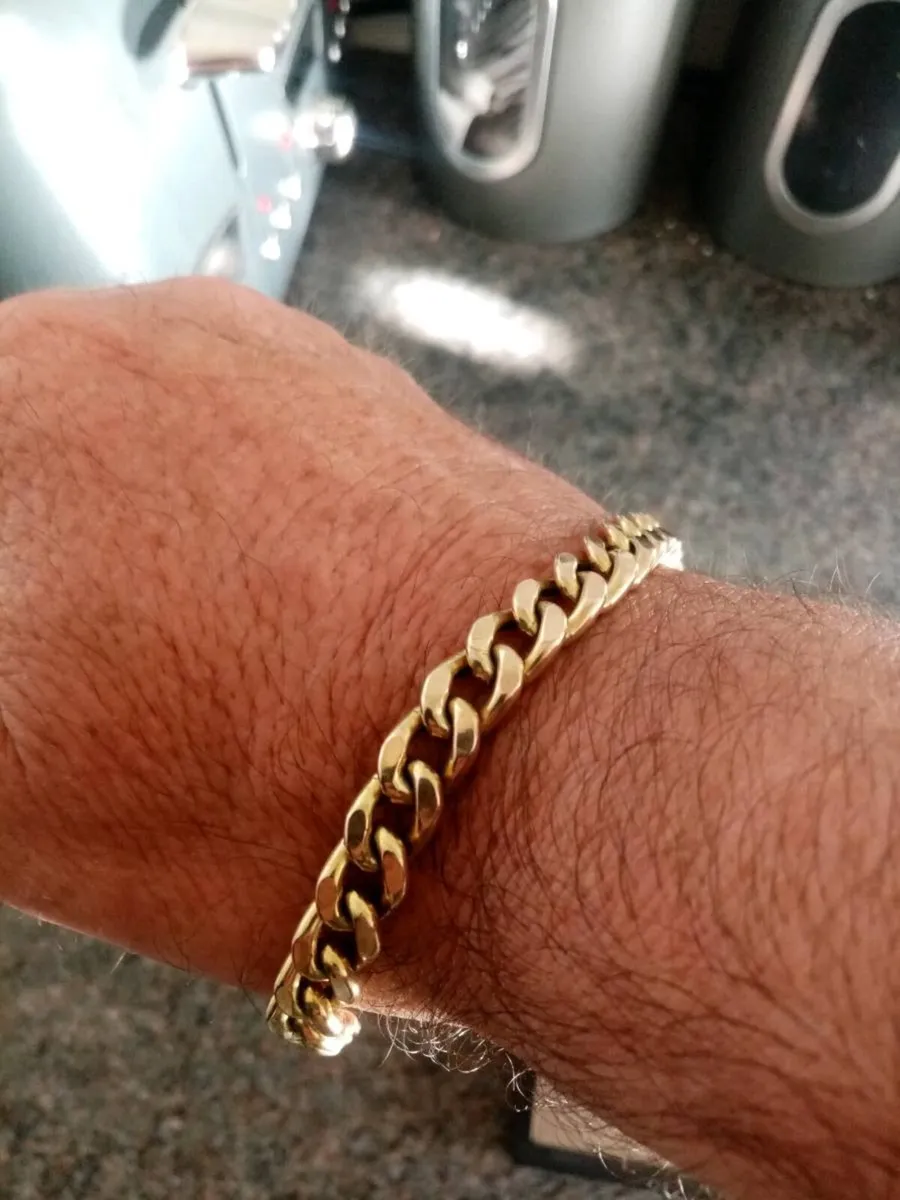 Heavy 9ct Gold Bracelet, Marked 9ct - Image 2