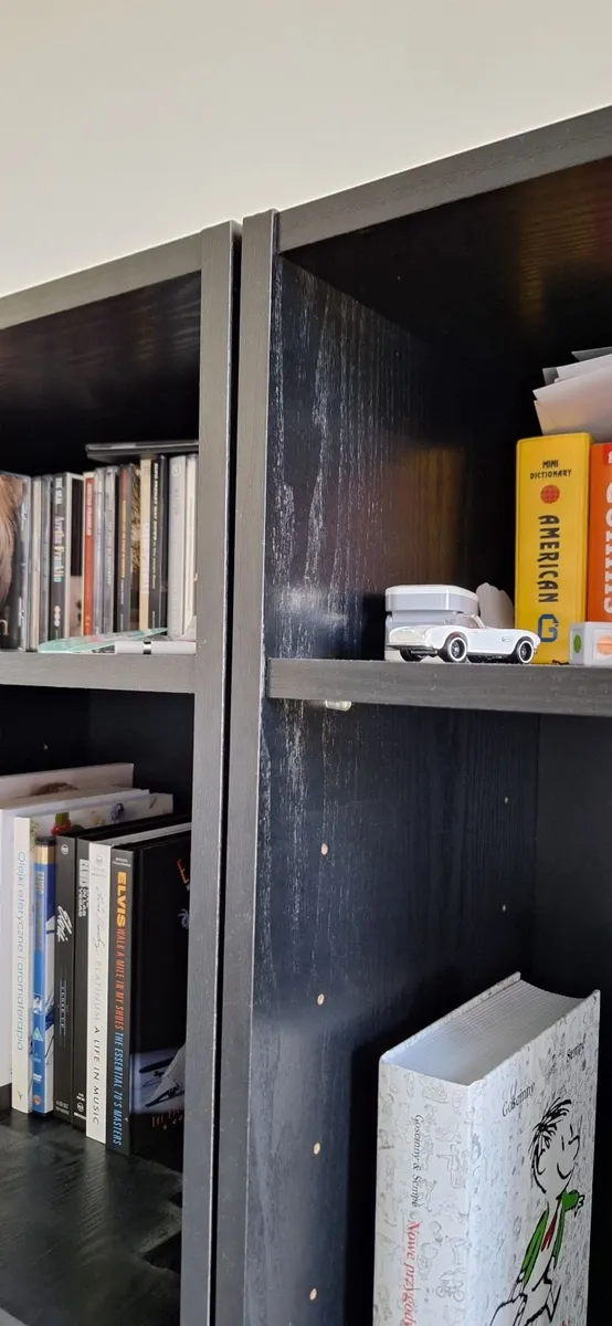 2 Black Bookcases 180cm – Excellent Condition - Image 4