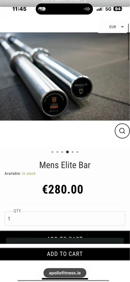 Apollo Branded Elite Olympic High Spec Barbell - Image 2