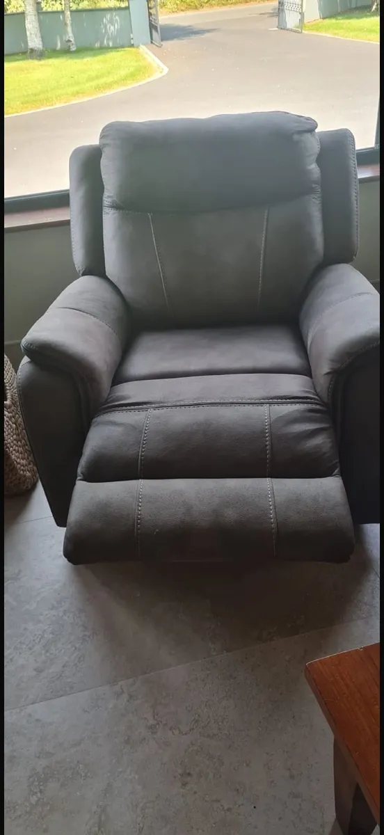 Grey Reclining Sofa Sets - Cup Holders & Charging - Image 4