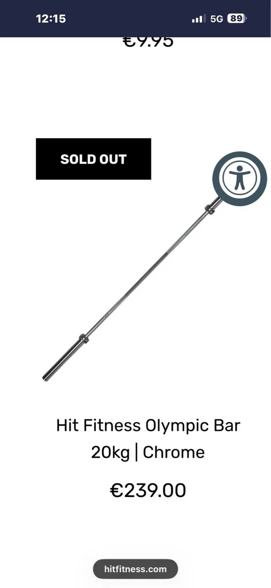 600kg Rated High Spec Olympic Semi Commer Barbell - Image 1