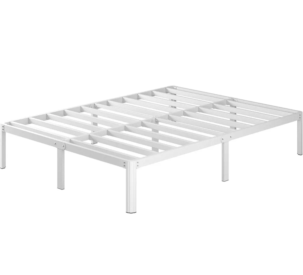 White Double Bed Frame 4ft6 with Rounded Corner Le - Image 2
