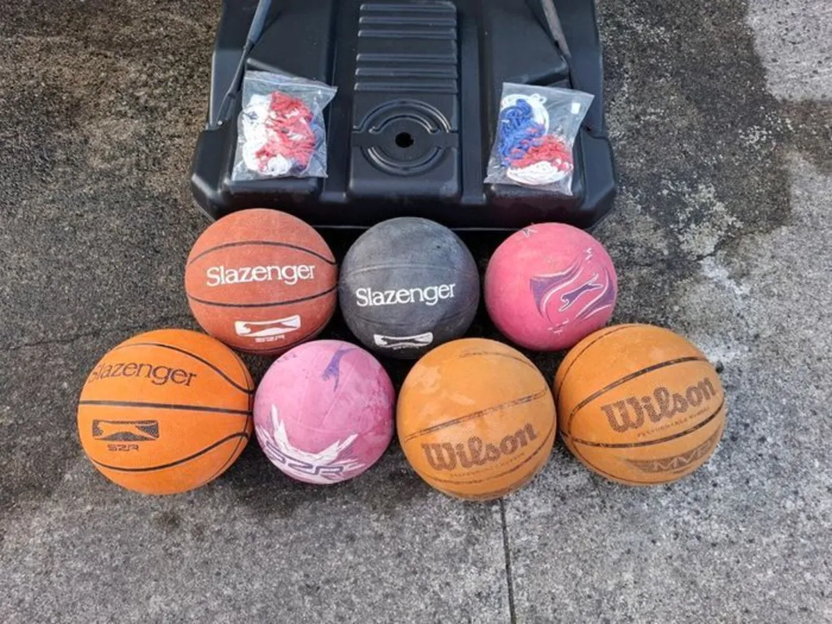 Everlast Basketball Hoop/Stand c/w 7 basket balls - Image 4