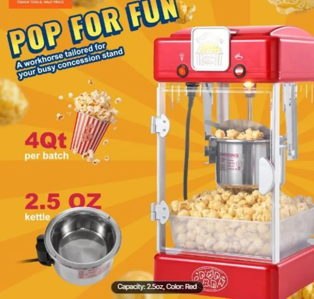 Popcorn Maker, 300W Popcorn - Image 2
