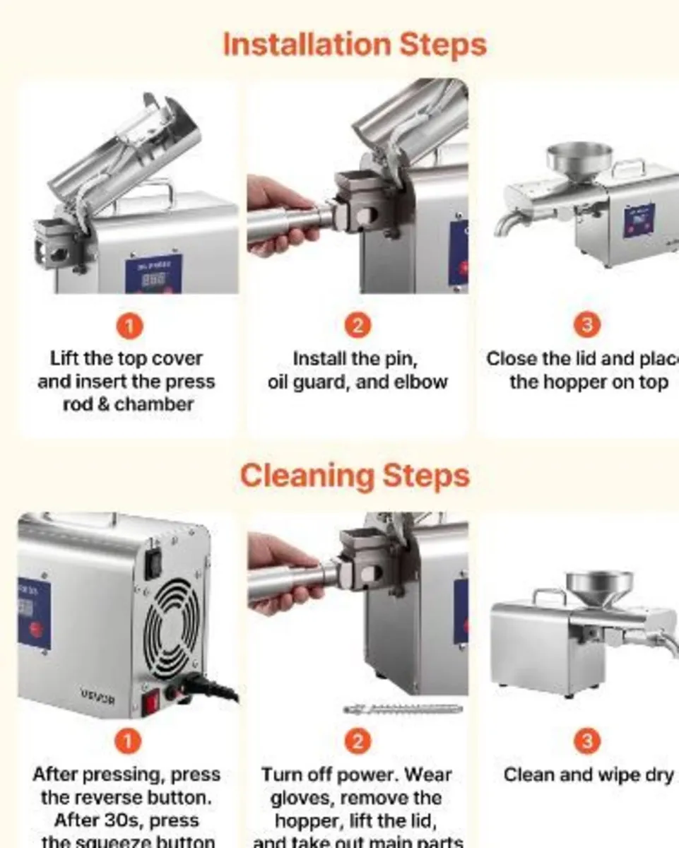 Oil Press Machine, 3.75KG/H Capacity - Image 3