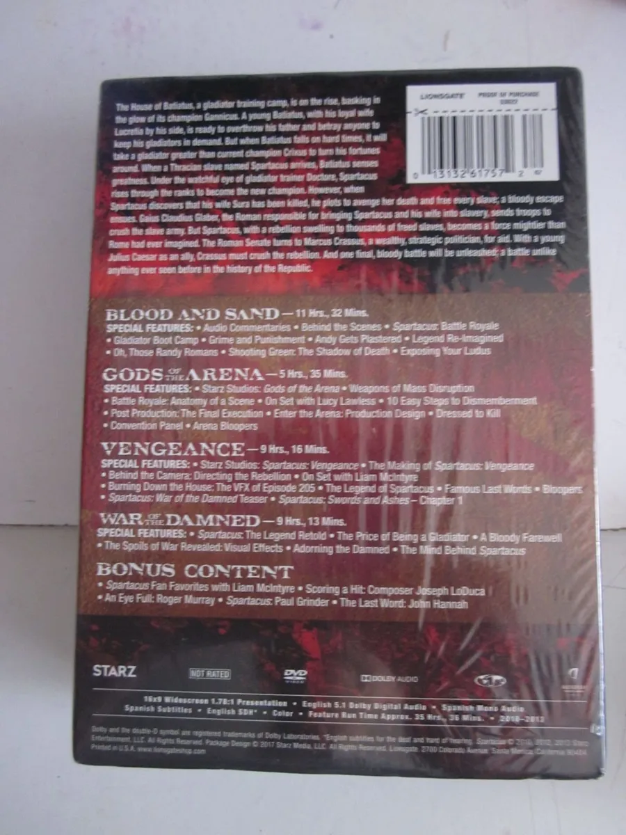 Spartacus: The Complete Series 13 Disc Set New - Image 2