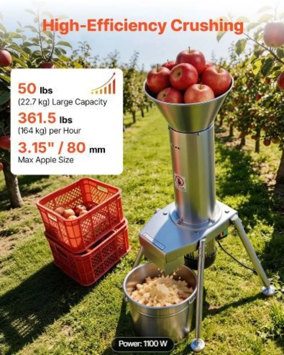 1100W Electric Fruit Apple Crusher - Image 2