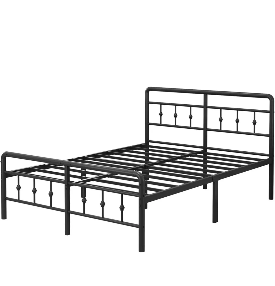 4ft6 Double Bed Frame with Headboard and Footboard - Image 3