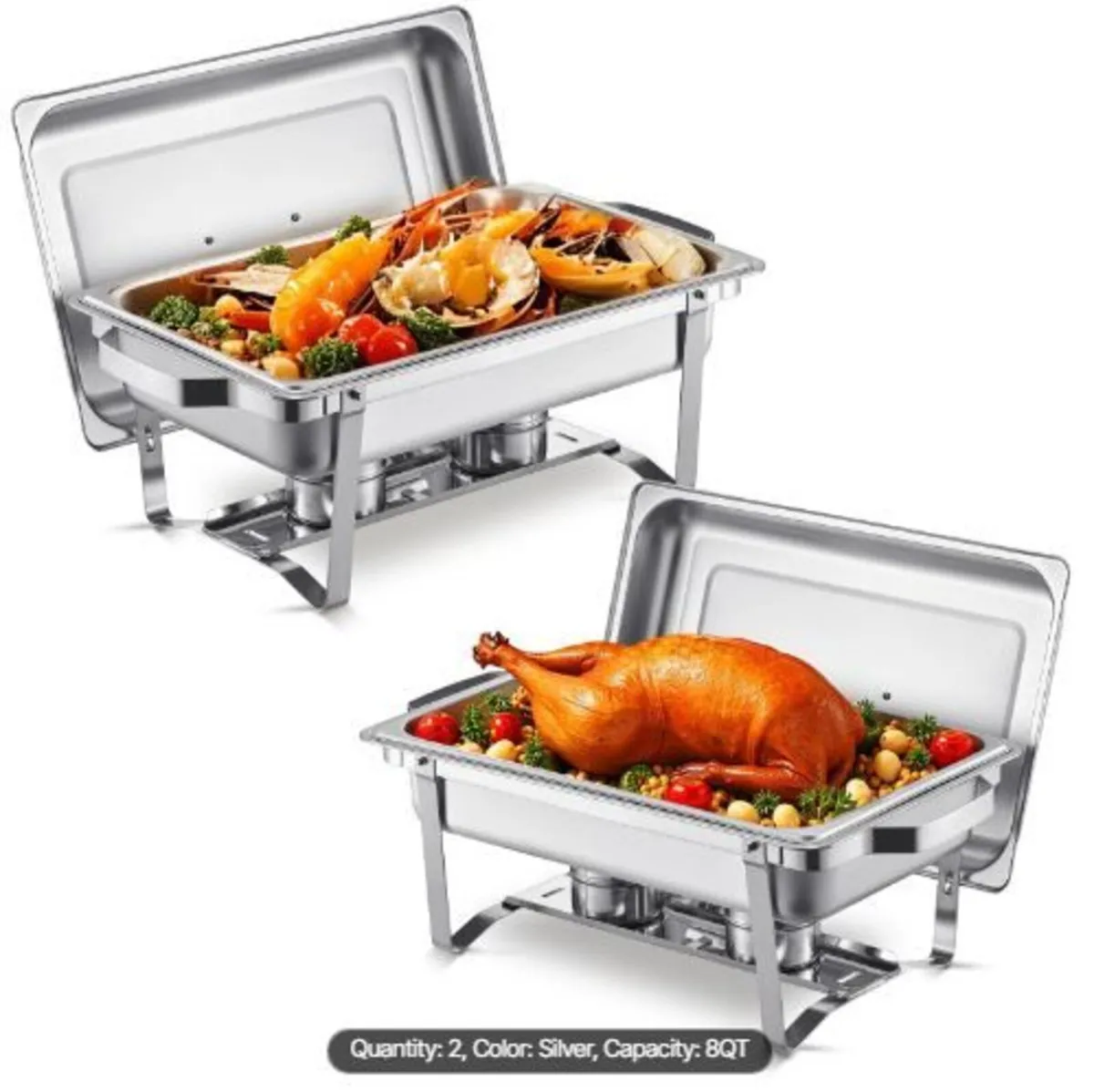 Chafing Dish Buffet Set, 8 Qt 2 Pack - Image 3