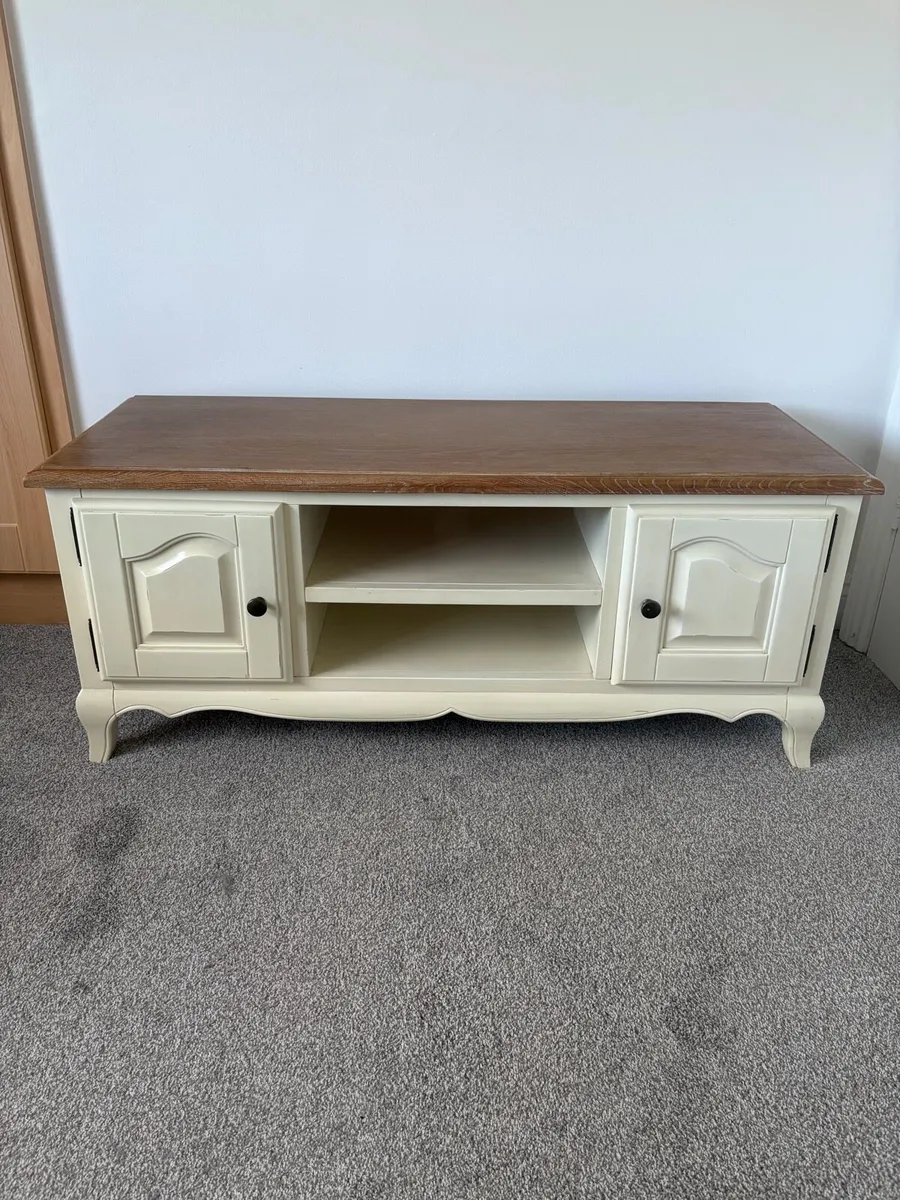 Cream & Oak TV Unit / Entertainment Cabinet - Image 2