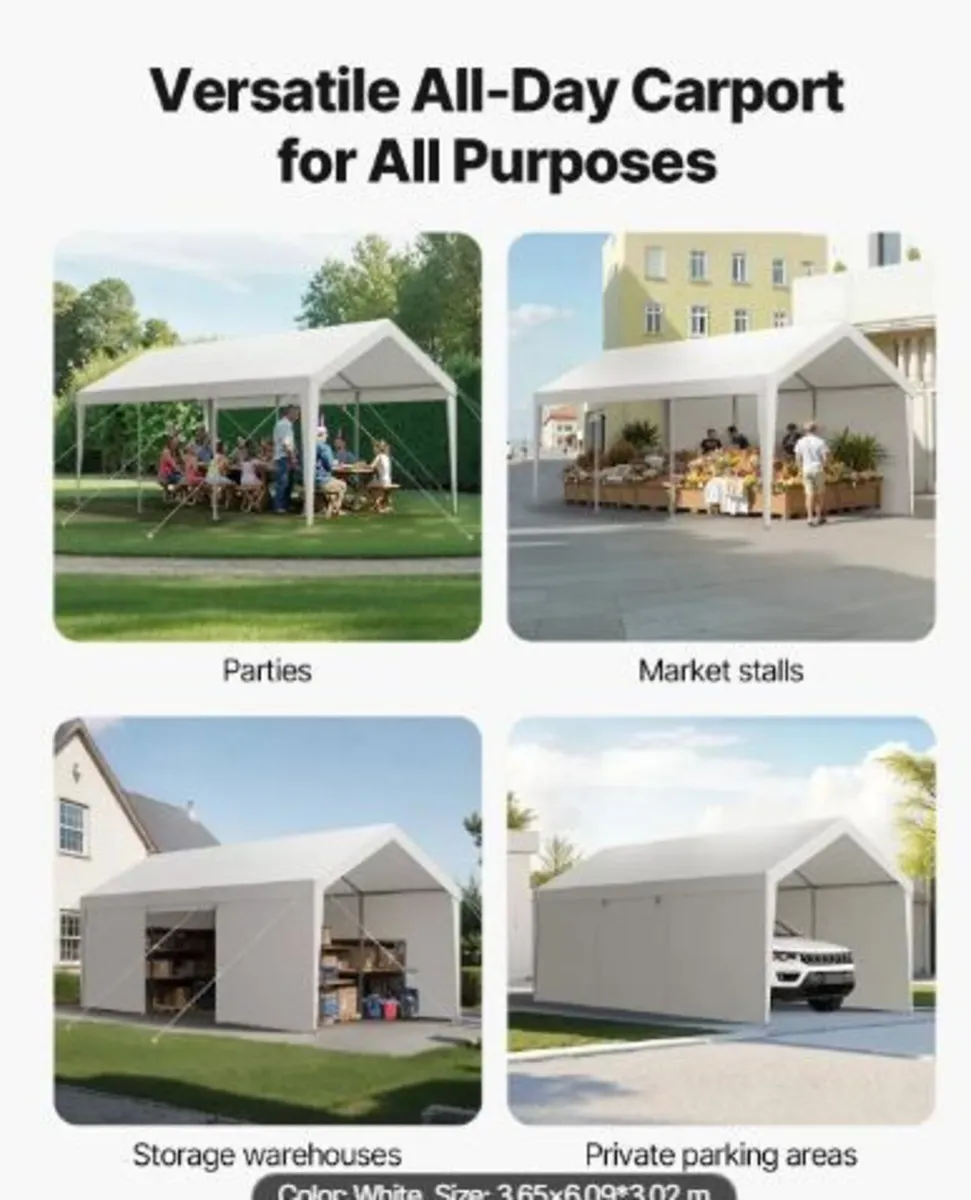 Carport, 12 x 20 FT Outdoor - Image 4