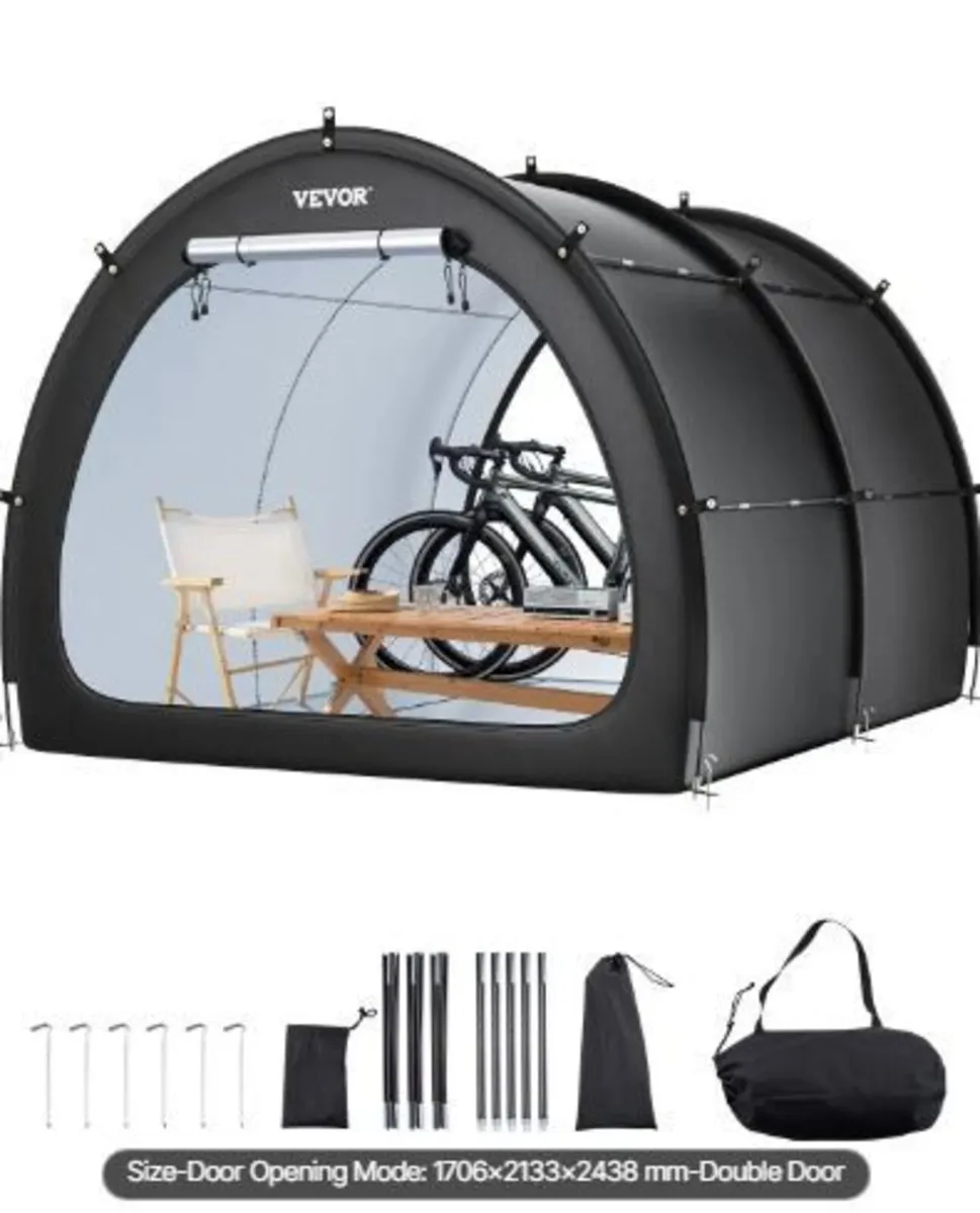 Bike Storage Tent, 5+ Bikes, Outdoor - Image 3