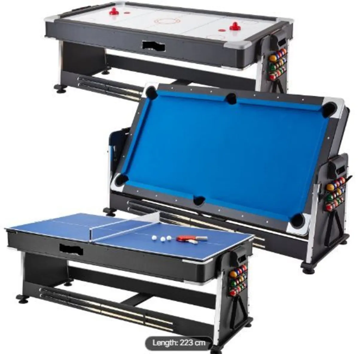 3-in-1 Rotating Swivel Multi Game Table - Image 4