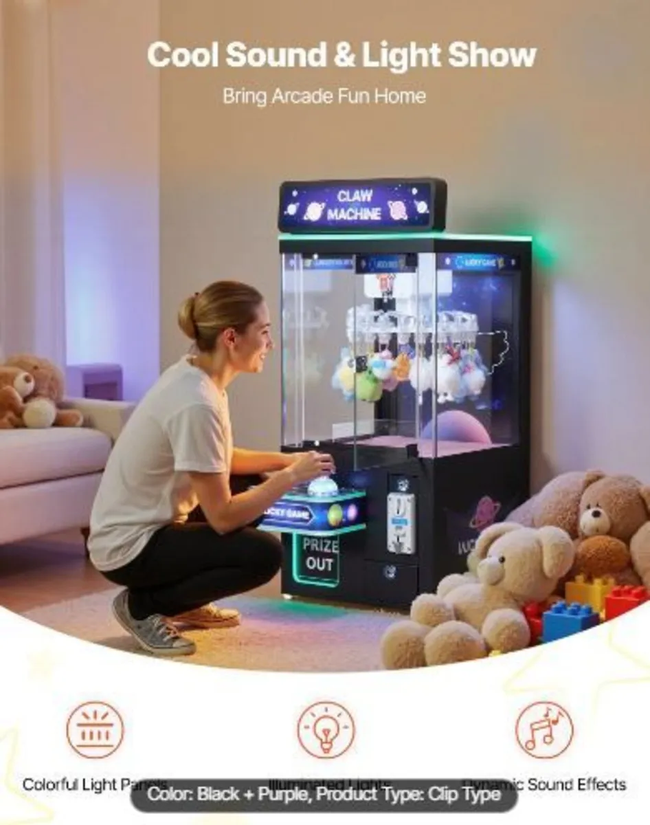 Claw Crane Machine, Medium-Sized Arcade Game - Image 2