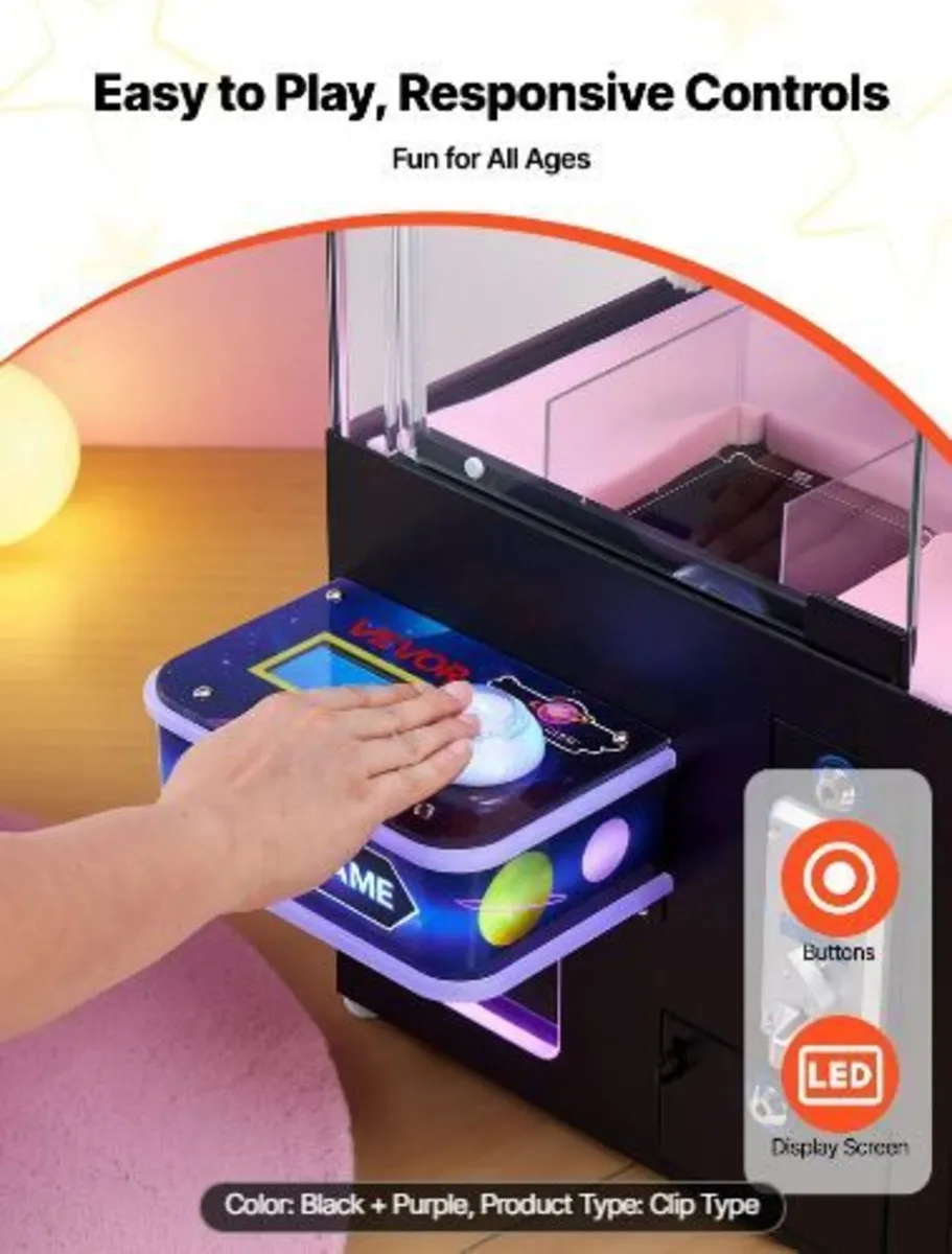 Claw Crane Machine, Medium-Sized Arcade Game - Image 4
