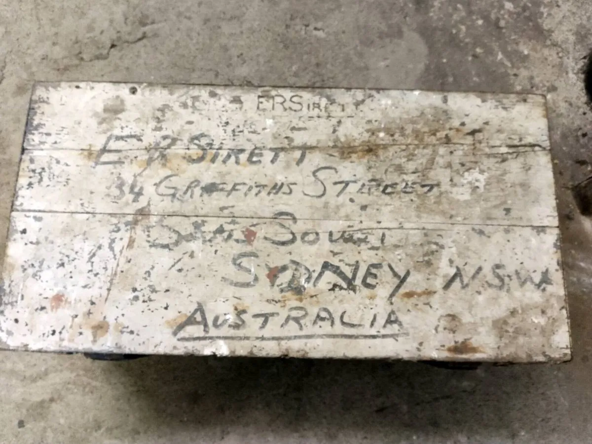 Antique Military Campaign Footlocker - Image 1
