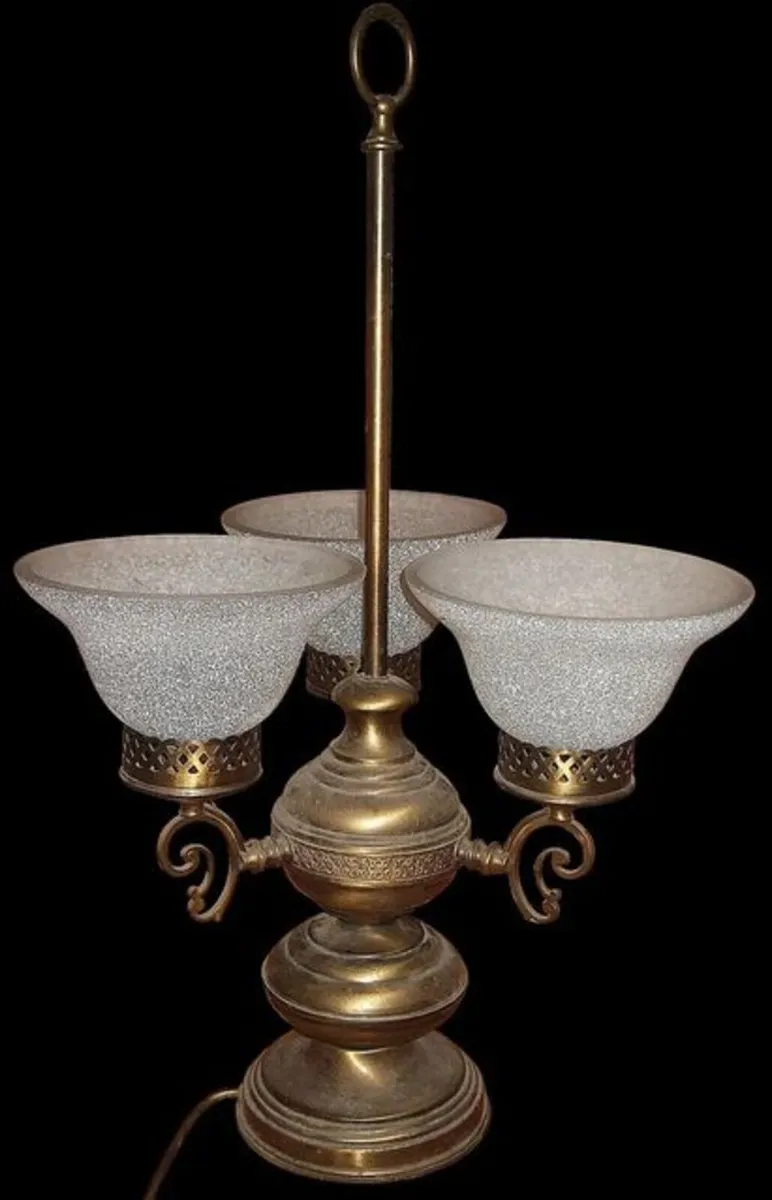 Vintage Brass Trilogy Lamp - Image 4