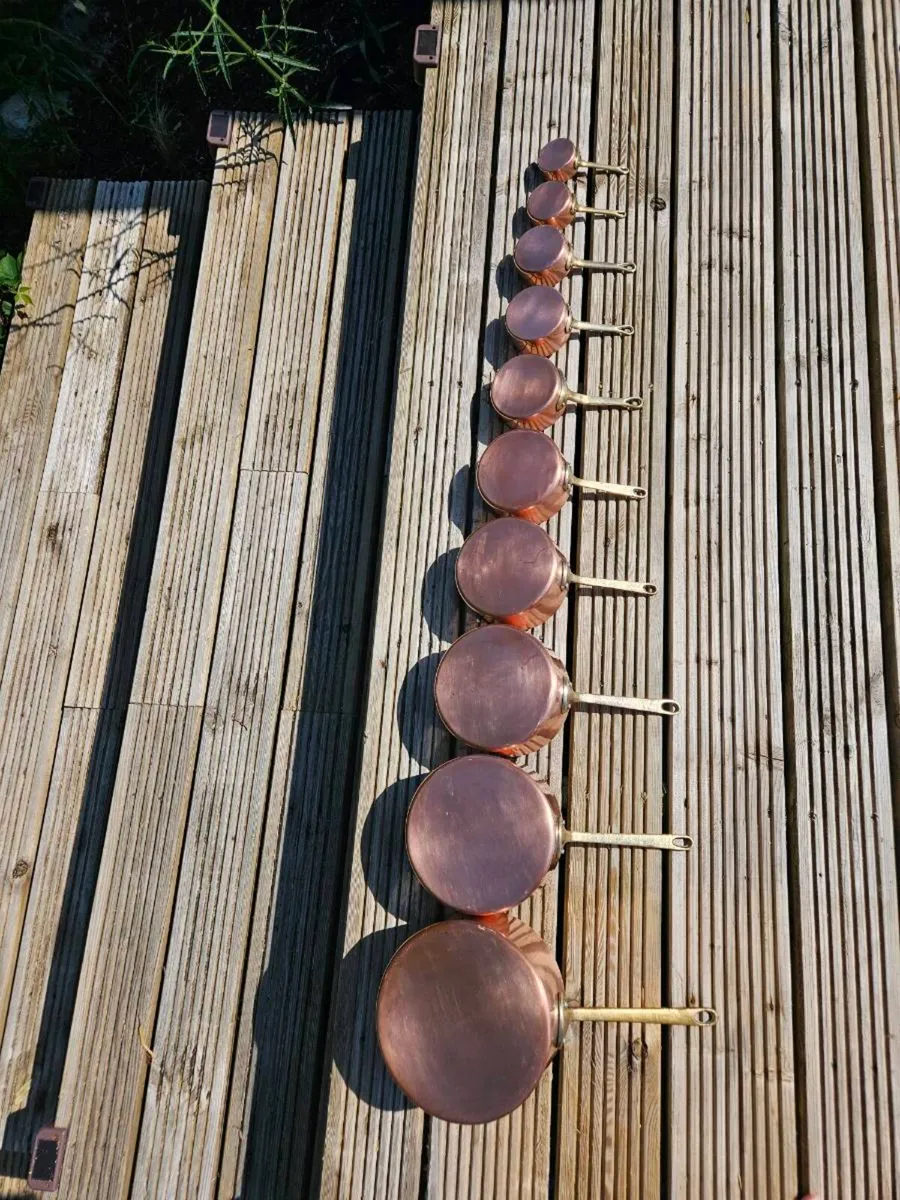 10 Vintage Copper Pots | Nationwide Delivery - Image 2