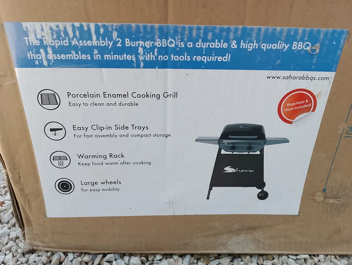 Sahara Rapid Assembly 2 Burner BBQ - Image 3