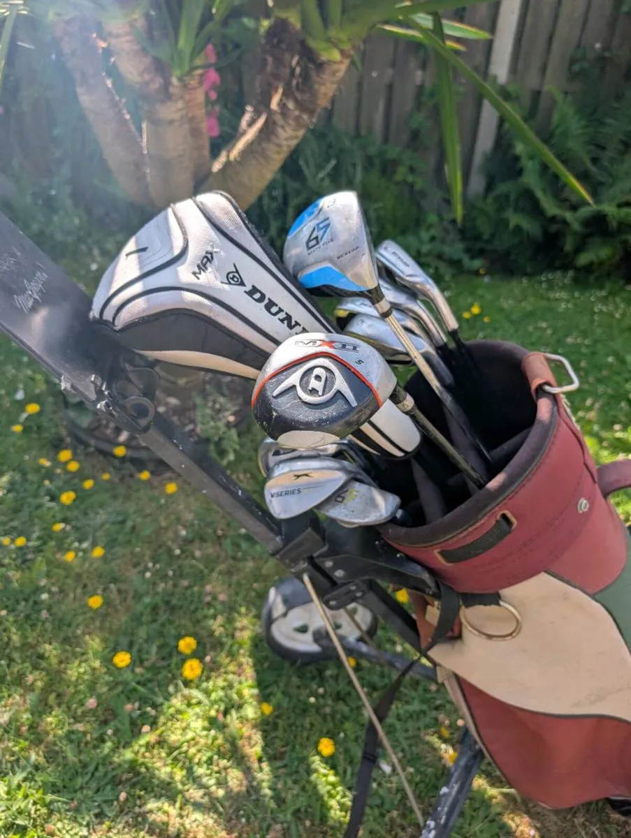 Beginner Golf clubs and trolley - Image 2