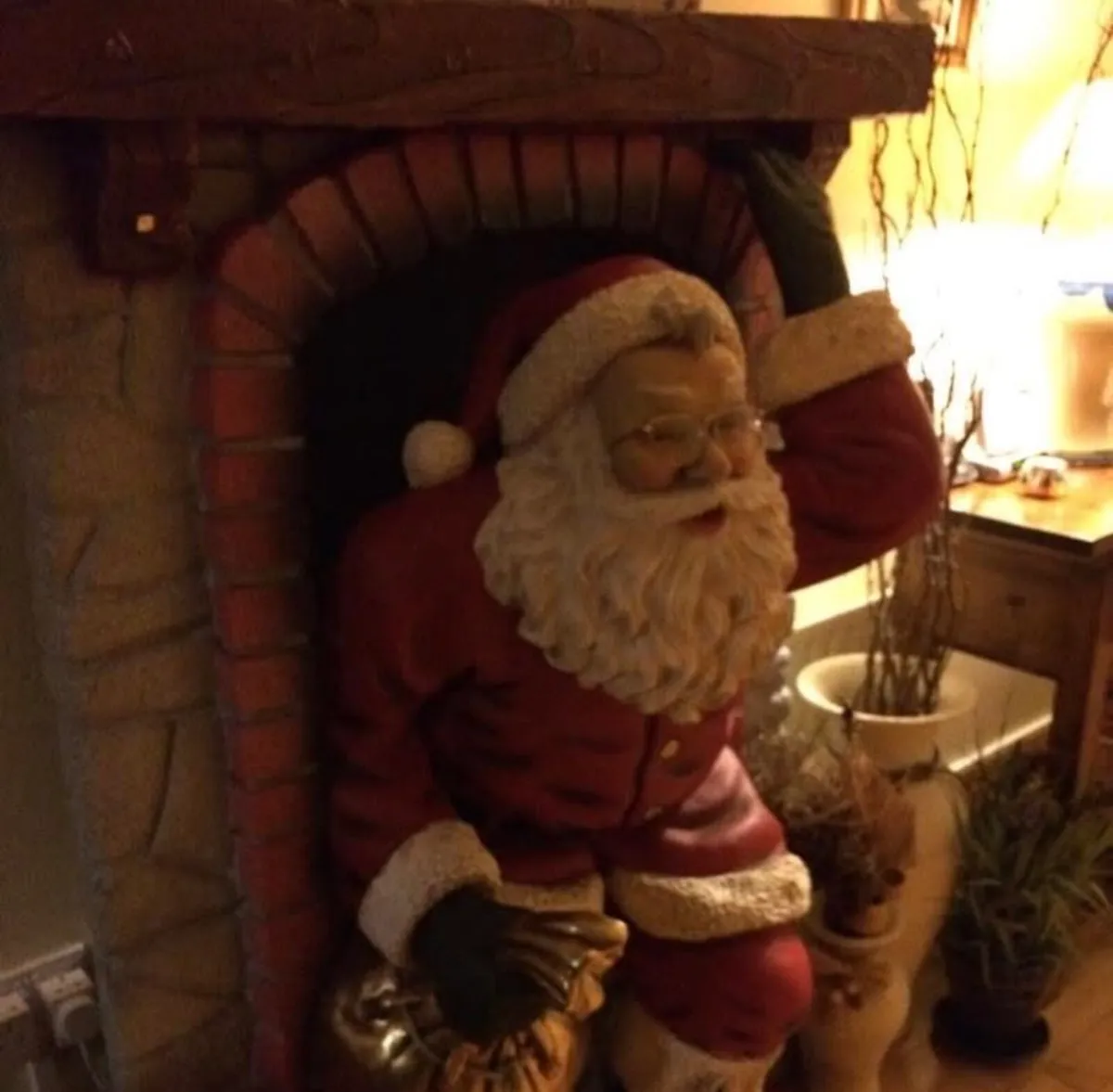 Santa Coming Out of the Fireplace - Image 1