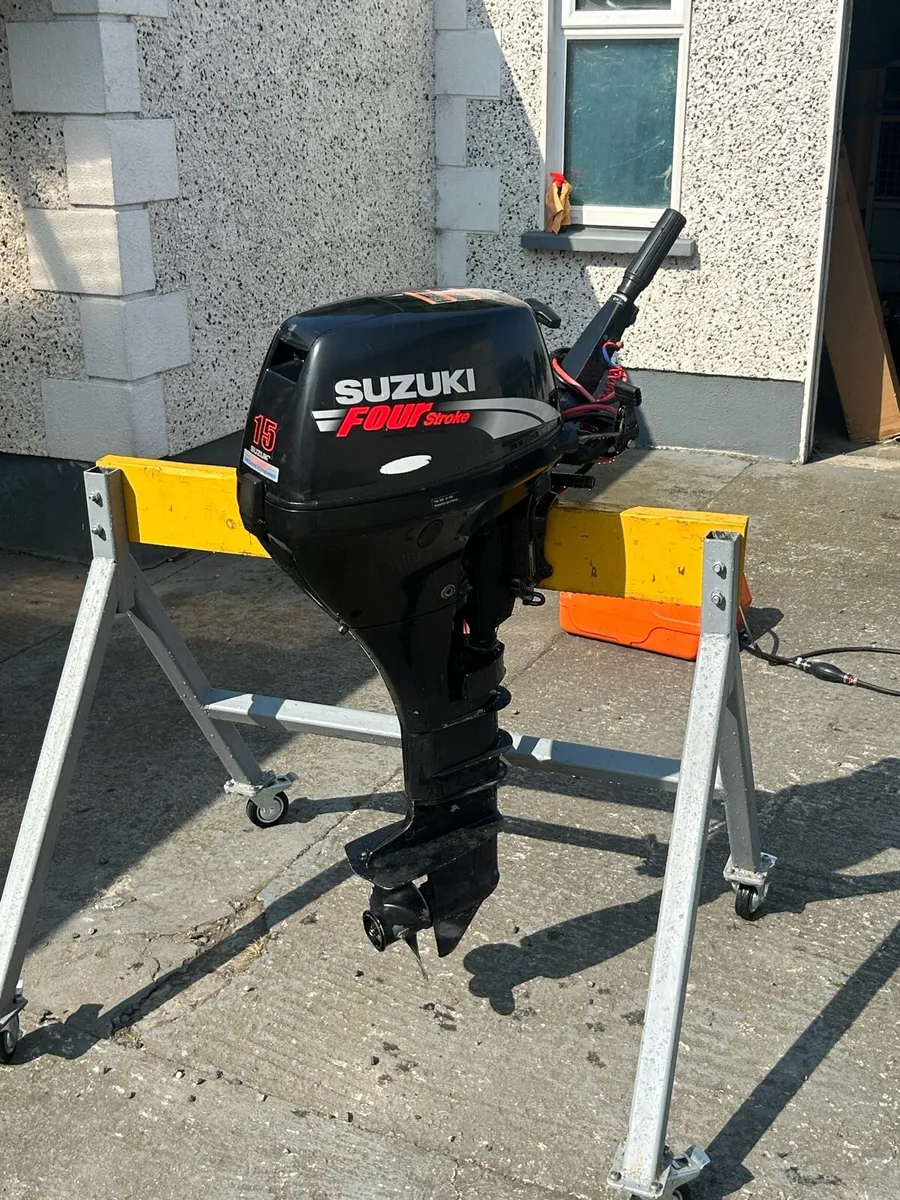 Suzuki 15hp 4 Stroke Outboard Engine Long Shaft - Image 1
