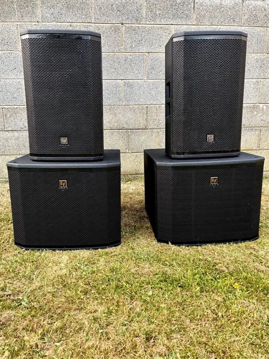 Electro Voice ETX 2 Subs 2 Full Range Audio Speakers - Image 1