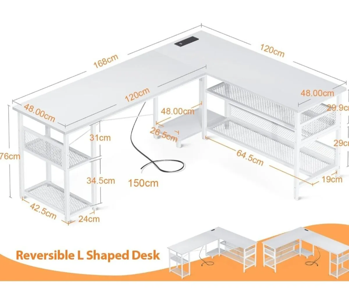 Gaming Desk - L Shaped - Image 4