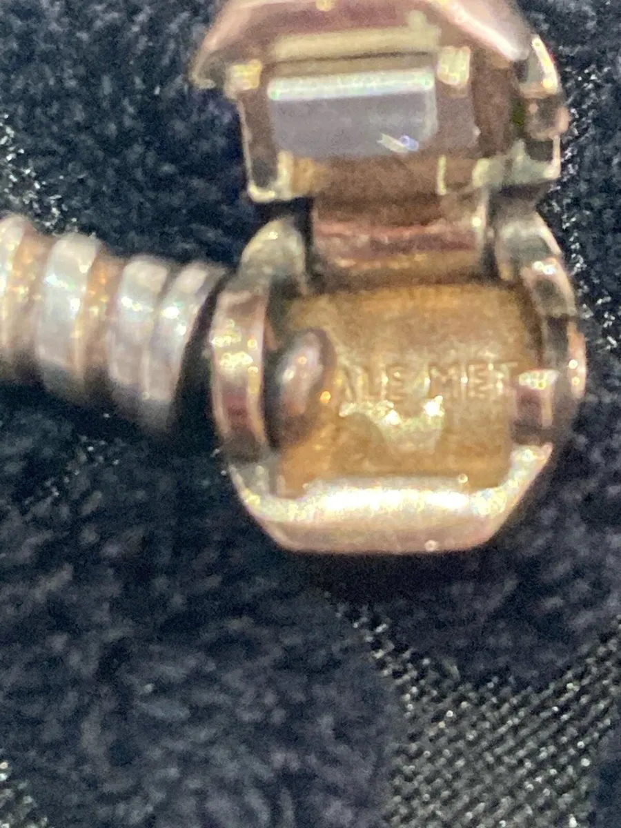 Silver Pandora bracelet with gold tone lock - Image 3