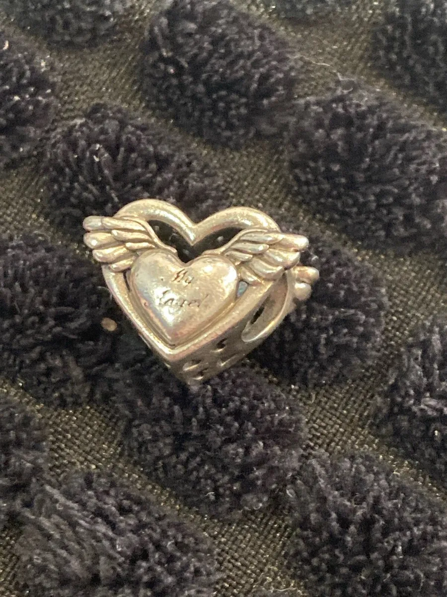 Sterling Silver Pandora heart charm - Image 2