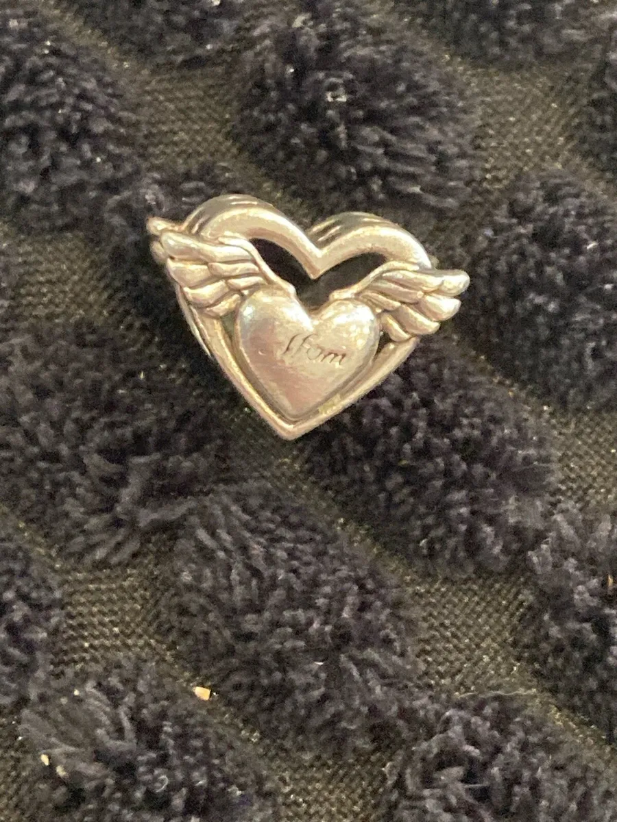 Sterling Silver Pandora heart charm - Image 1