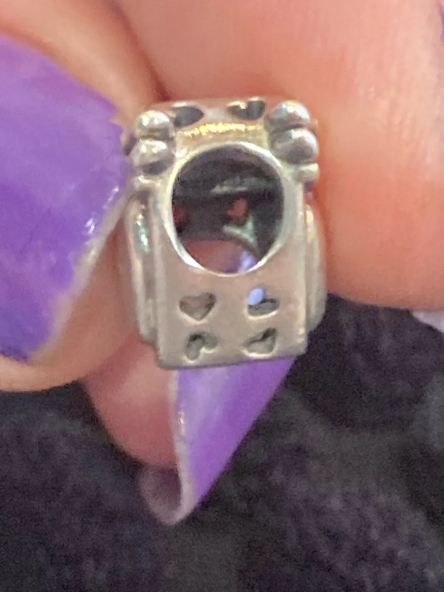 Sterling Silver Pandora heart charm - Image 3