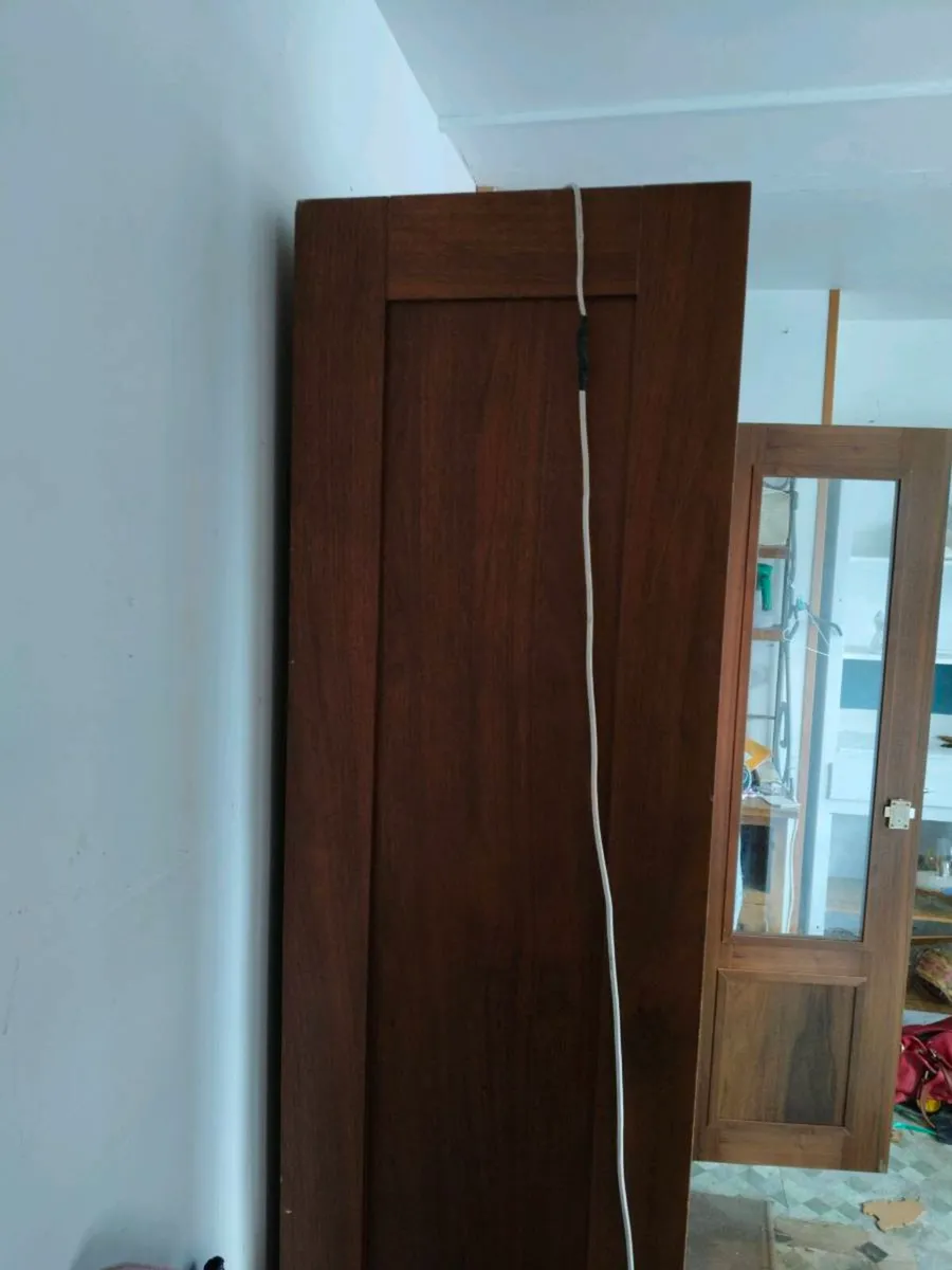 Teak solid timber cabinet.  With 1 glass shelf
and - Image 3