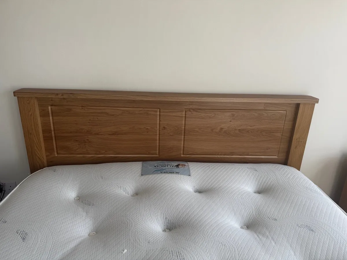 5 foot Bed frame and two bedside lockers - Image 3