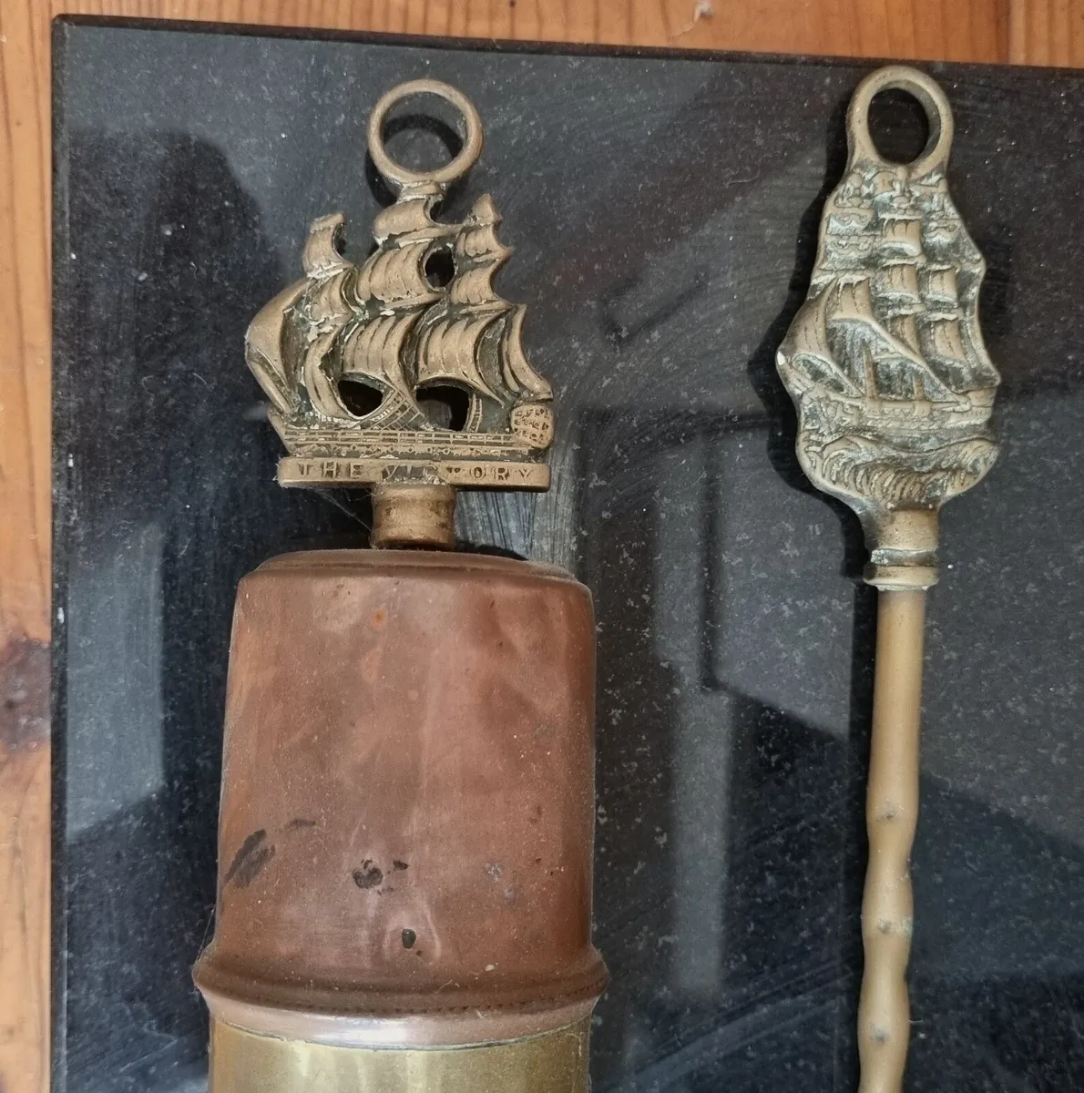 Antique Brass Fire Companion Set - Image 1