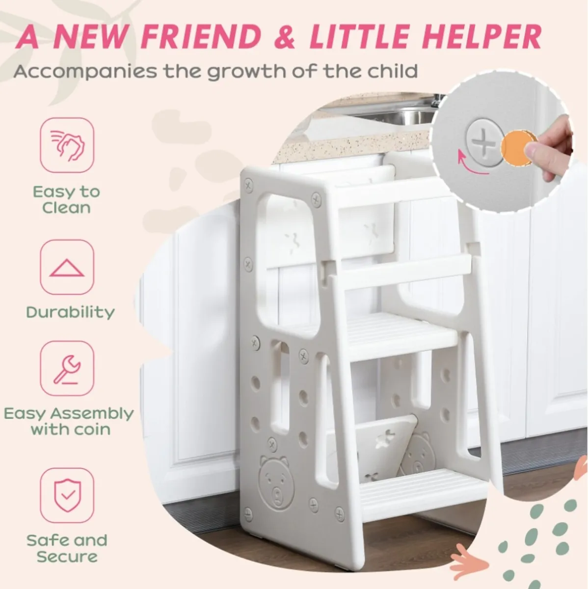TODLER STANDING TOWER / STABLE KITCHEN STOOL - Image 3