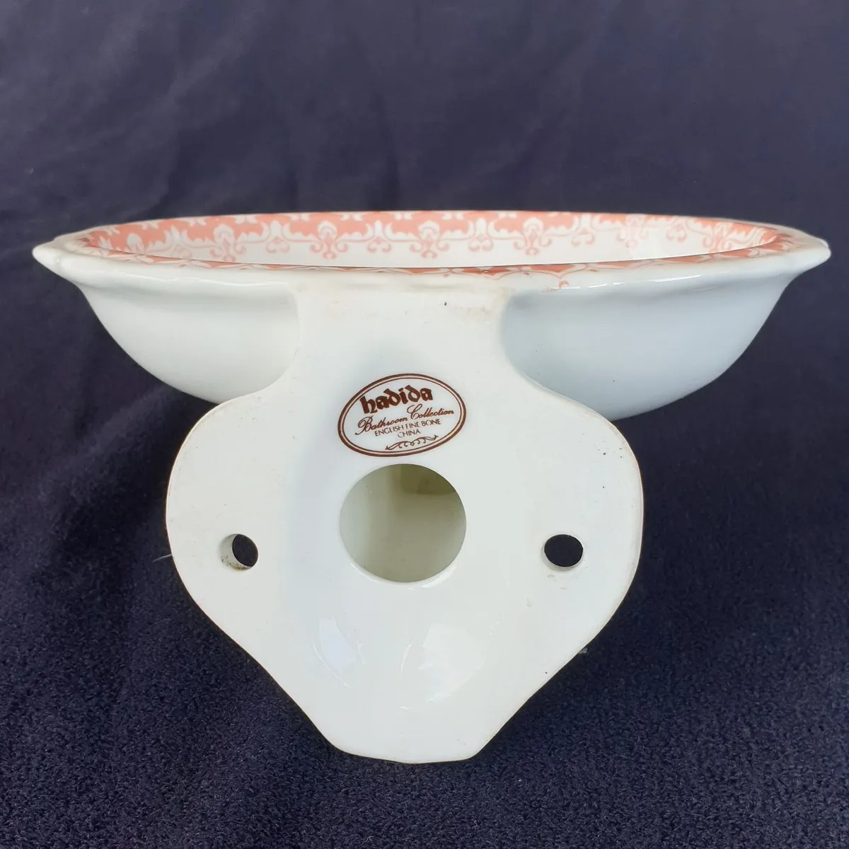 Hadida floral soap dish and towel rail bone china - Image 4