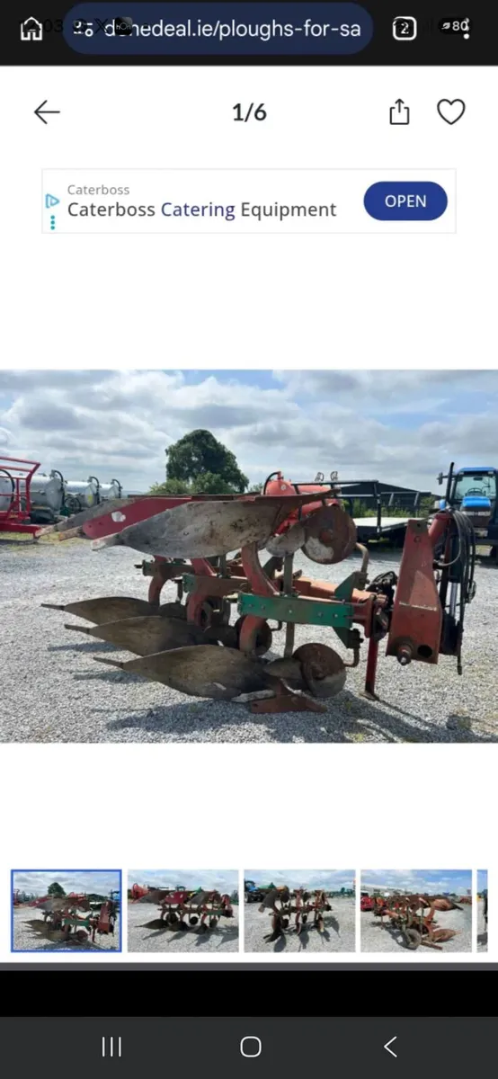 3 furrow  kerverland reversible plough