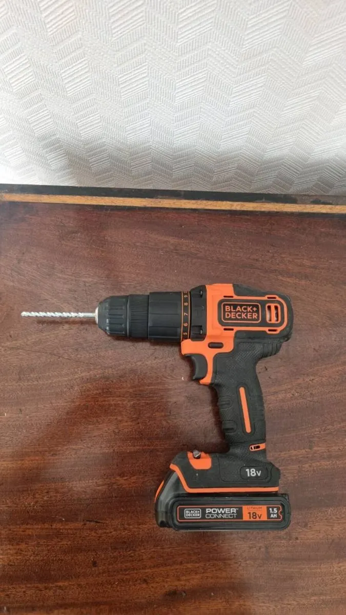 Black + decker 18v Lithium-ion 2 gear Drill - Image 1