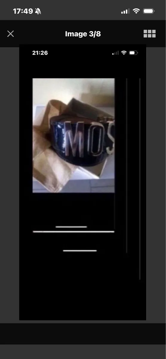 Mooching Logo Leather Belt - Image 3