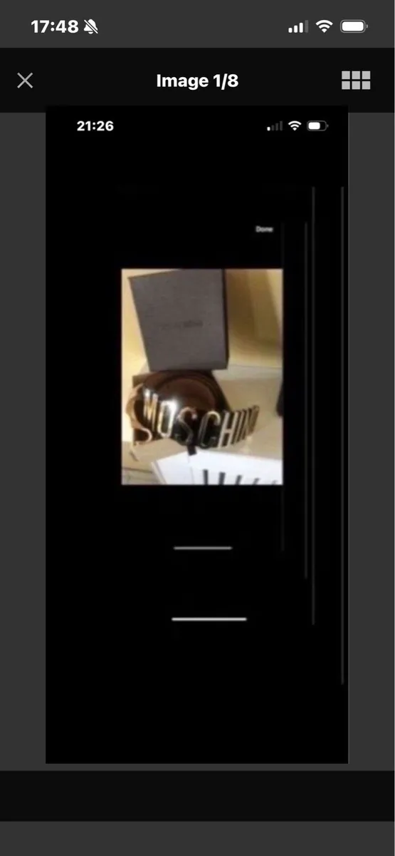 Mooching Logo Leather Belt - Image 1