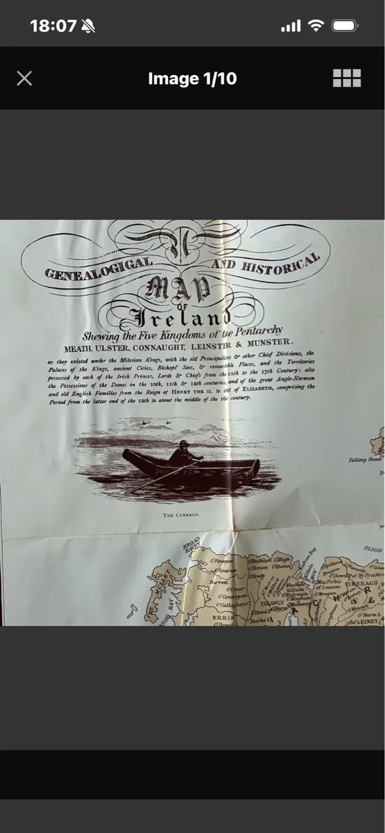 Genealogigal & Historical Map of Ireland - Image 1